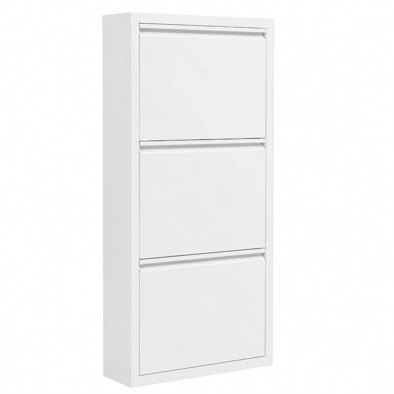 armoire-a-chaussures-en-metal-blanc-avec-etageres-et-portes-abattantes-wxmhlee820hc