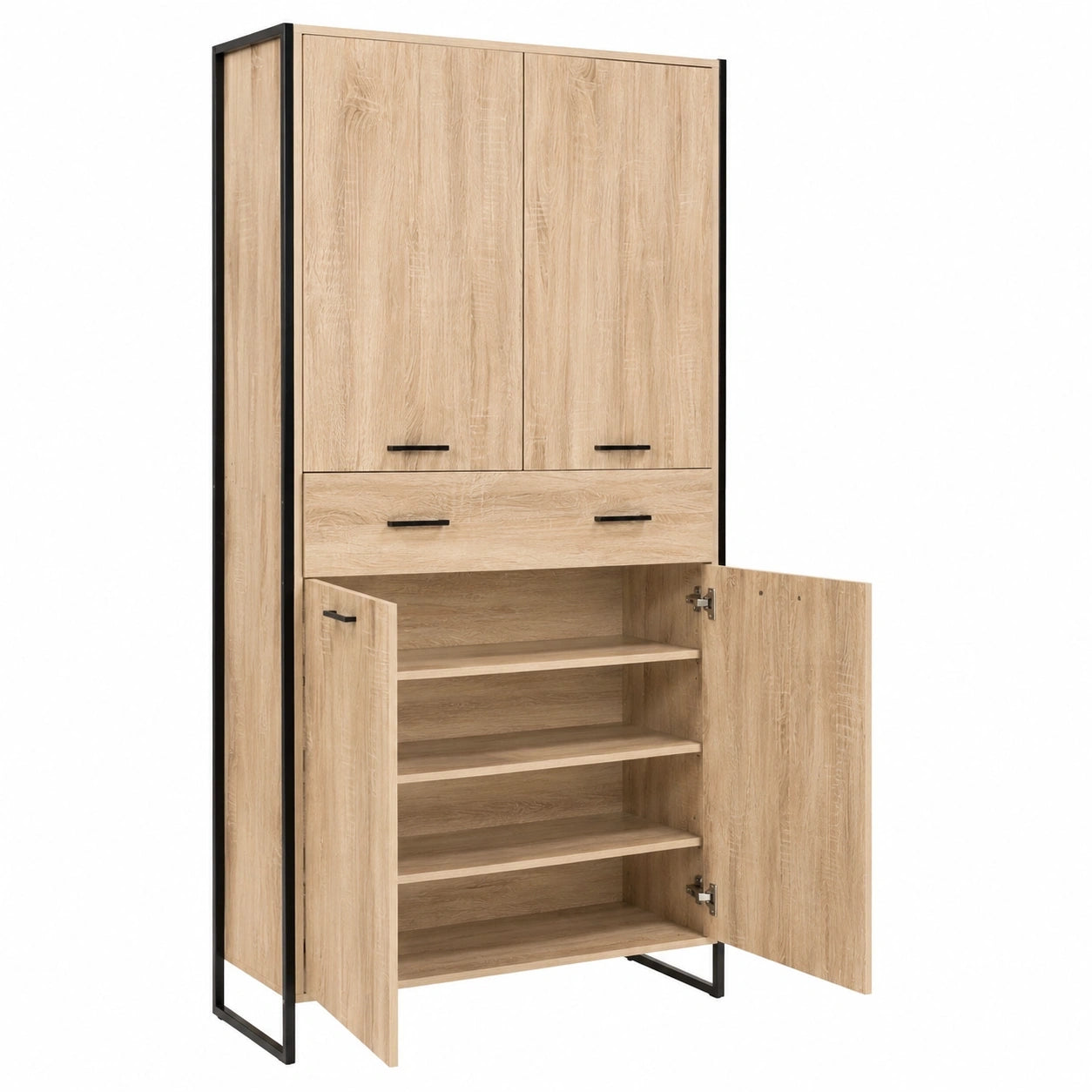 grande-armoire-a-chaussures-4-portes-avec-tiroir-capacite-24-paires-design-industriel-sohdoys860fv